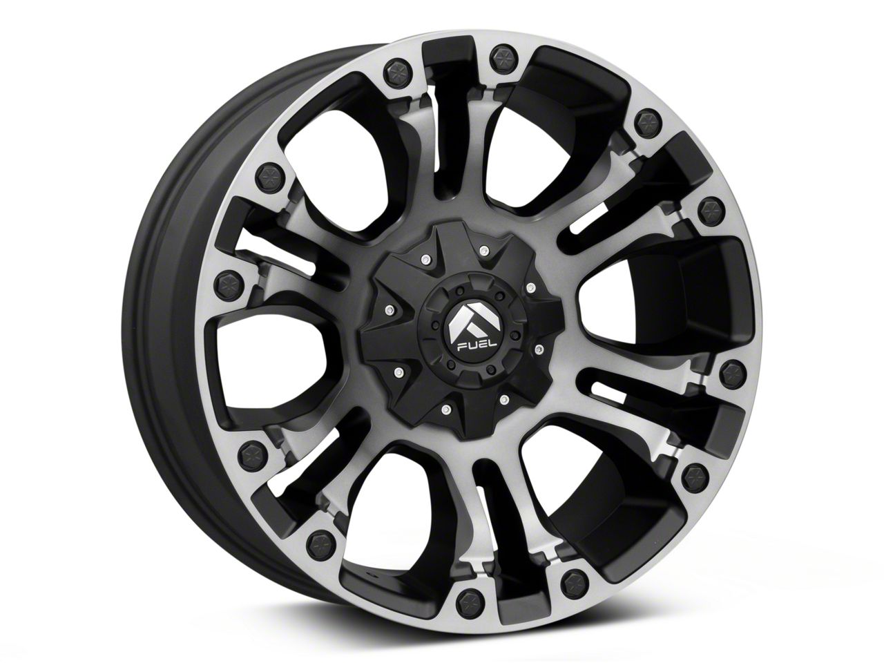 Fuel Wheels Tacoma Vapor Matte Black with Gray Tint 6-Lug