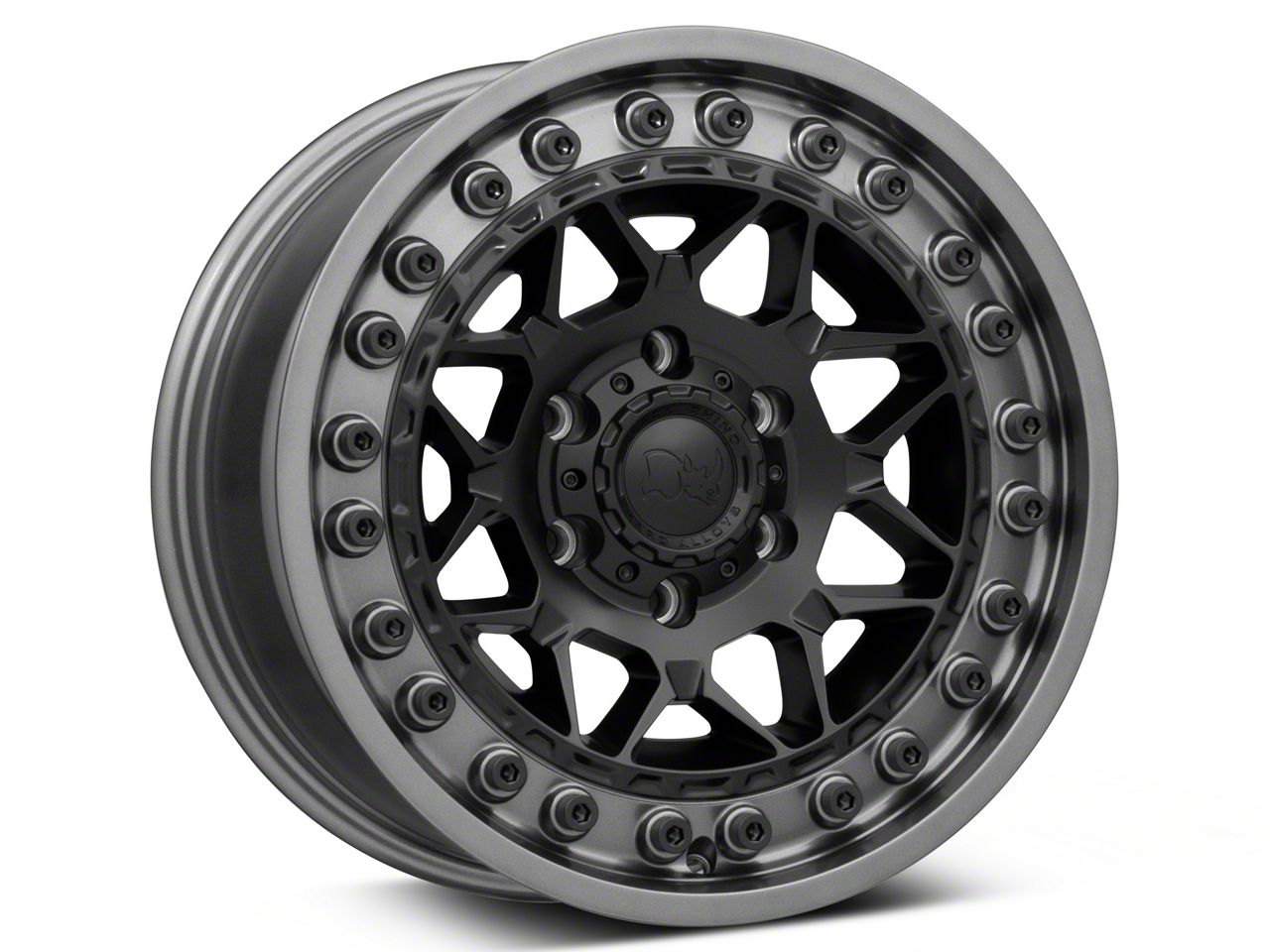 代引き手数料無料 with Black Matte Alpha Tacoma Rhino Black Gunmetal 6-Lug Lip その他