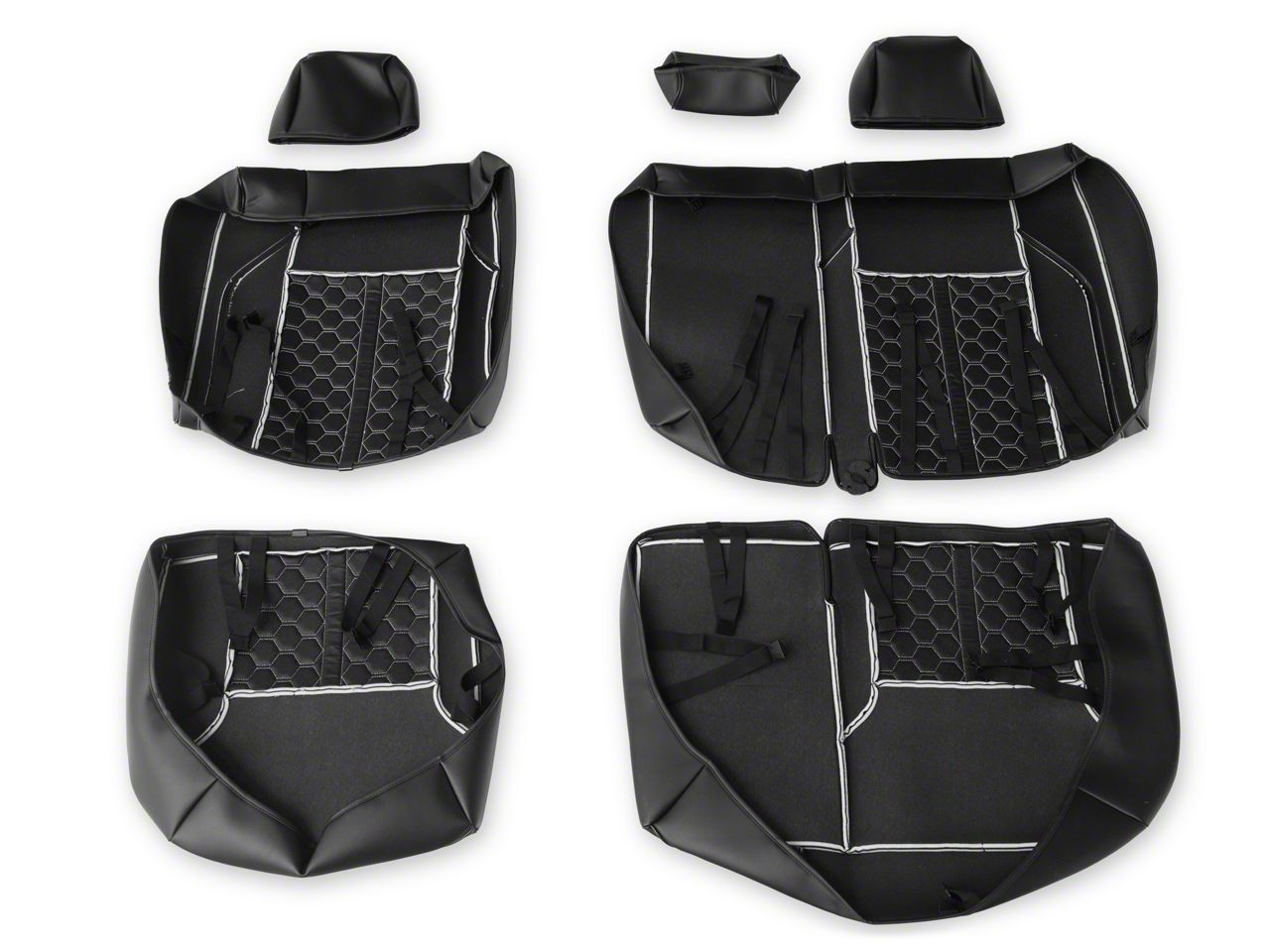 thumbnail image 2 of DREAMIZER Custom Fit Leather Seat Covers For Toyota Tacoma TRD - Black, 5 Seats, Padded 2 of 4