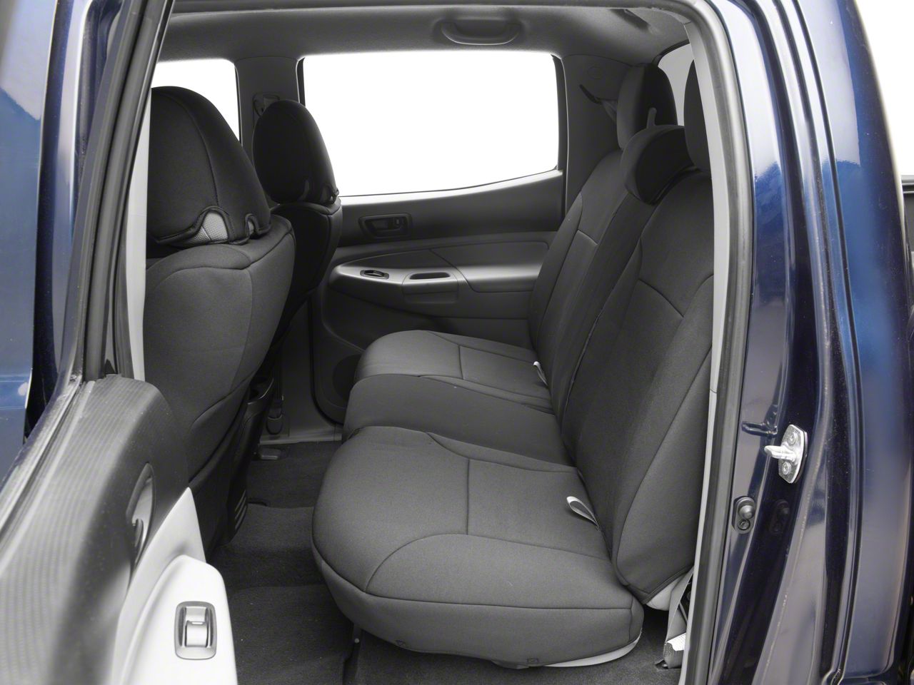 Rough Country Tacoma Neoprene Front and Rear Seat Covers; Black
