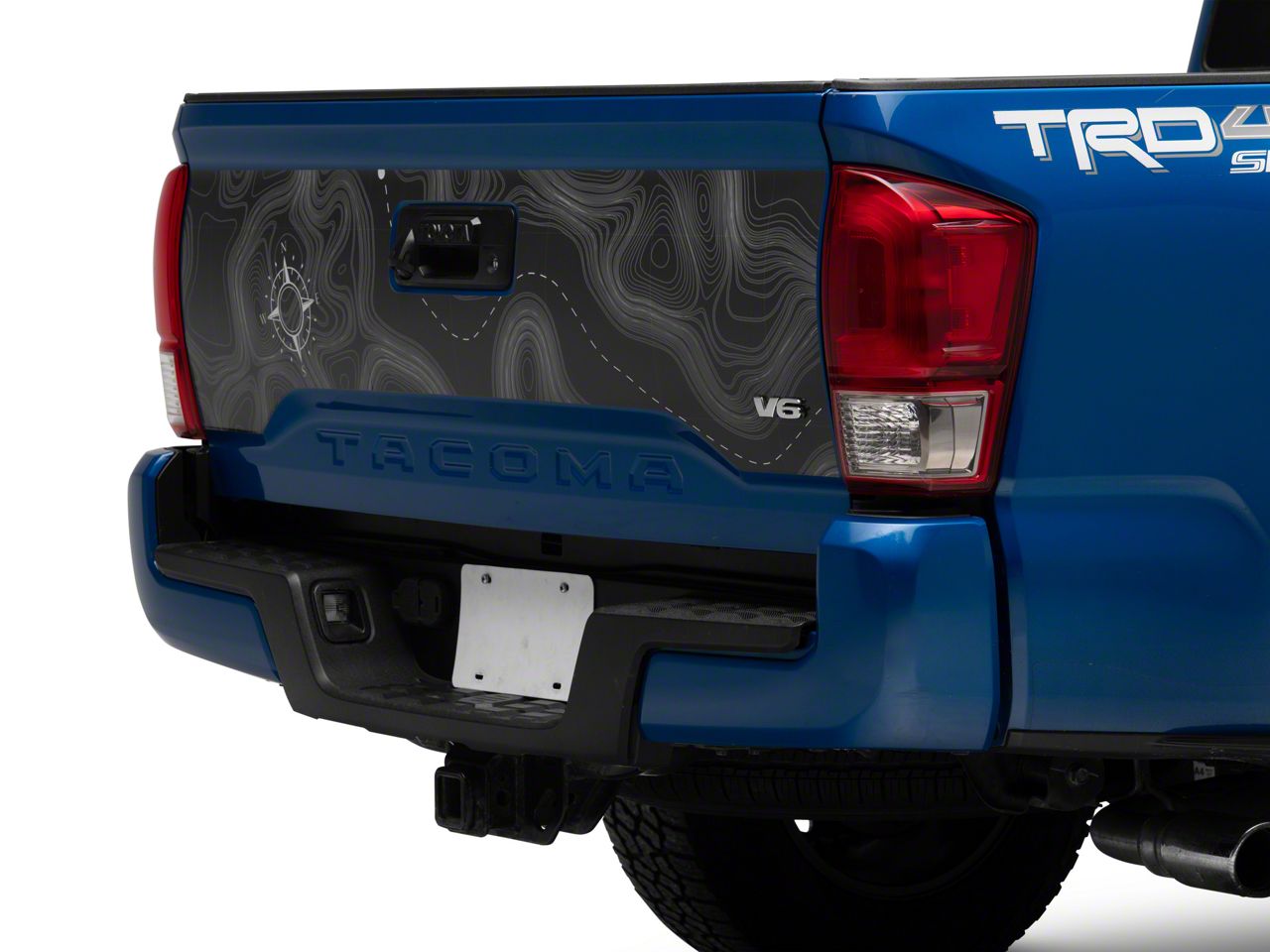 thumbnail image 2 of TRD 4x4 Sport Decal Set For Toyota Tacoma & Tundra – Silver Gray Vinyl Sticker (3" X 22") 2 of 5