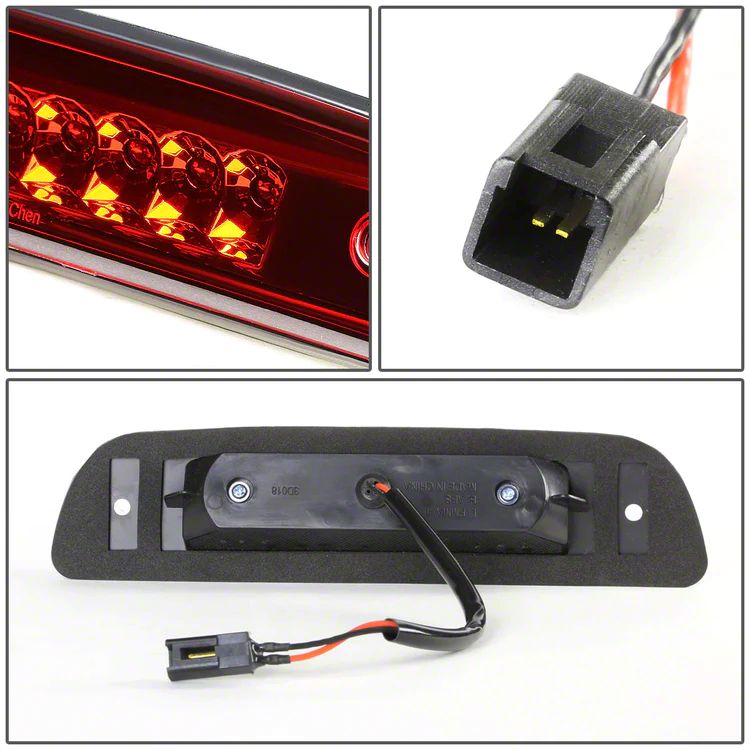 Fit For 95-2017 Toyota Tacoma Clear Lens Red Led 3rd Brake Light