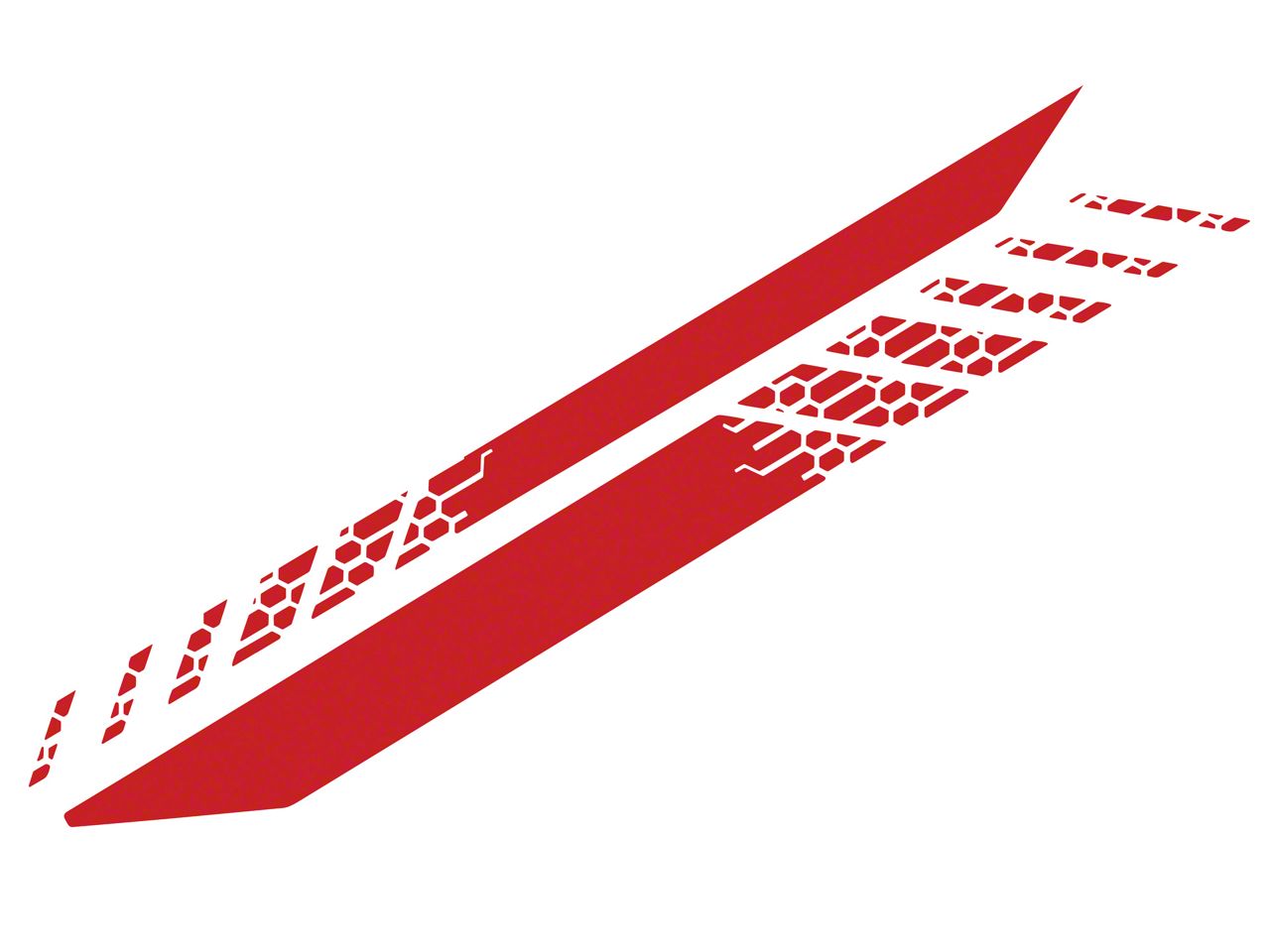 SEC10 Tacoma Rear Bed Graphic Decal; Red TT49258 (16-23 Tacoma