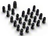 Black Acorn Lug Nuts for Aftermarket Wheels; M14x1.5; Set of 24 (24-26 Tacoma)