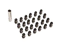 Black Acorn Spline ET Lug Nuts for Aftermarket Wheels; M12x1.5; Set of 24 (05-23 Tacoma)