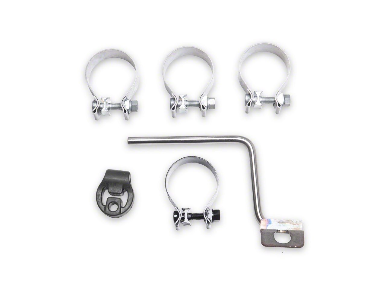 C&L Tacoma Single Exhaust System with Black Tip; Side Exit