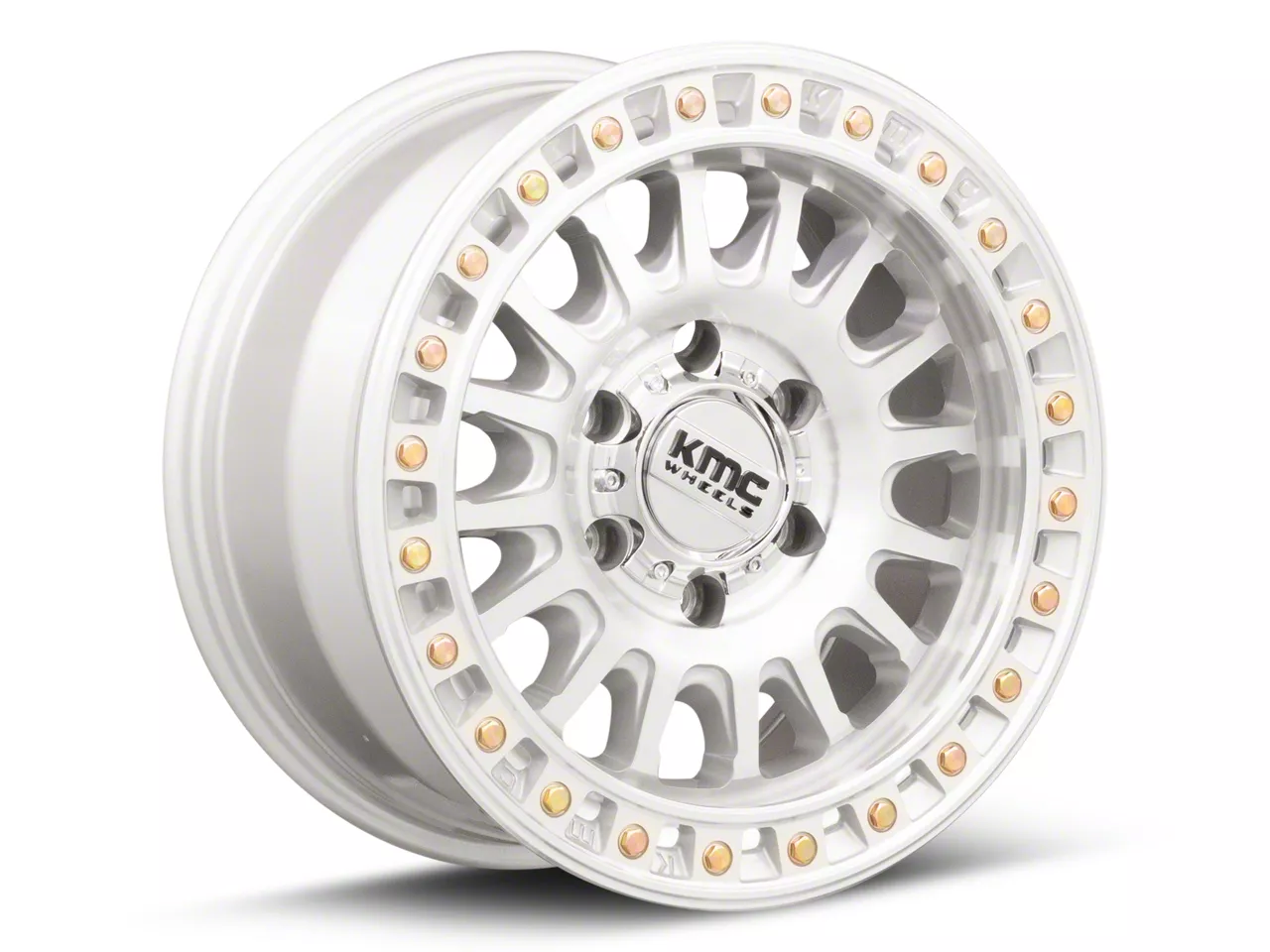KMC Tacoma IMS Gloss Silver with Machined Face 6-Lug Wheel; 17x8.5
