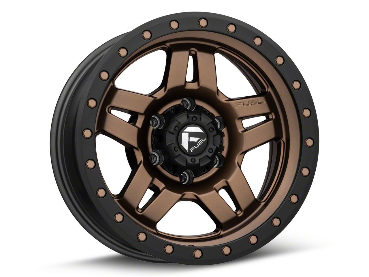 Fuel Wheels Tacoma Anza Matte Bronze w/ Black Ring 6-Lug Wheel