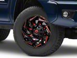 Fuel Wheels Reaction Gloss Black Milled with Red Tint 5-Lug Wheel; 18x9; -12mm Offset (05-15 Tacoma)