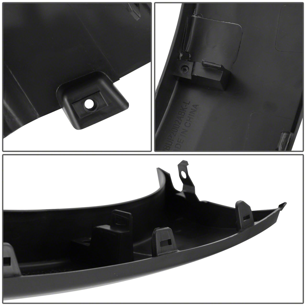 Black Front Bumper End Cap Fit For 2014-2021 Toyota Tundra Plastic Left+Right