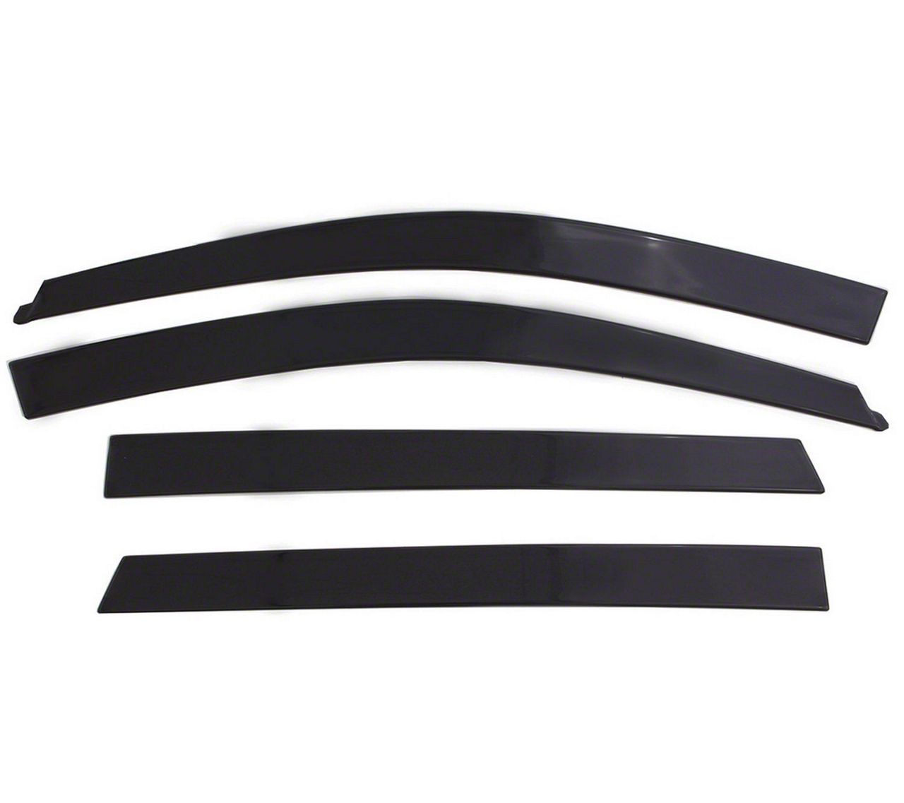 Dark Smoke Rain Deflector 4 pcs Out-Channel For Toyota Tacoma Ext Cab 1995-2004