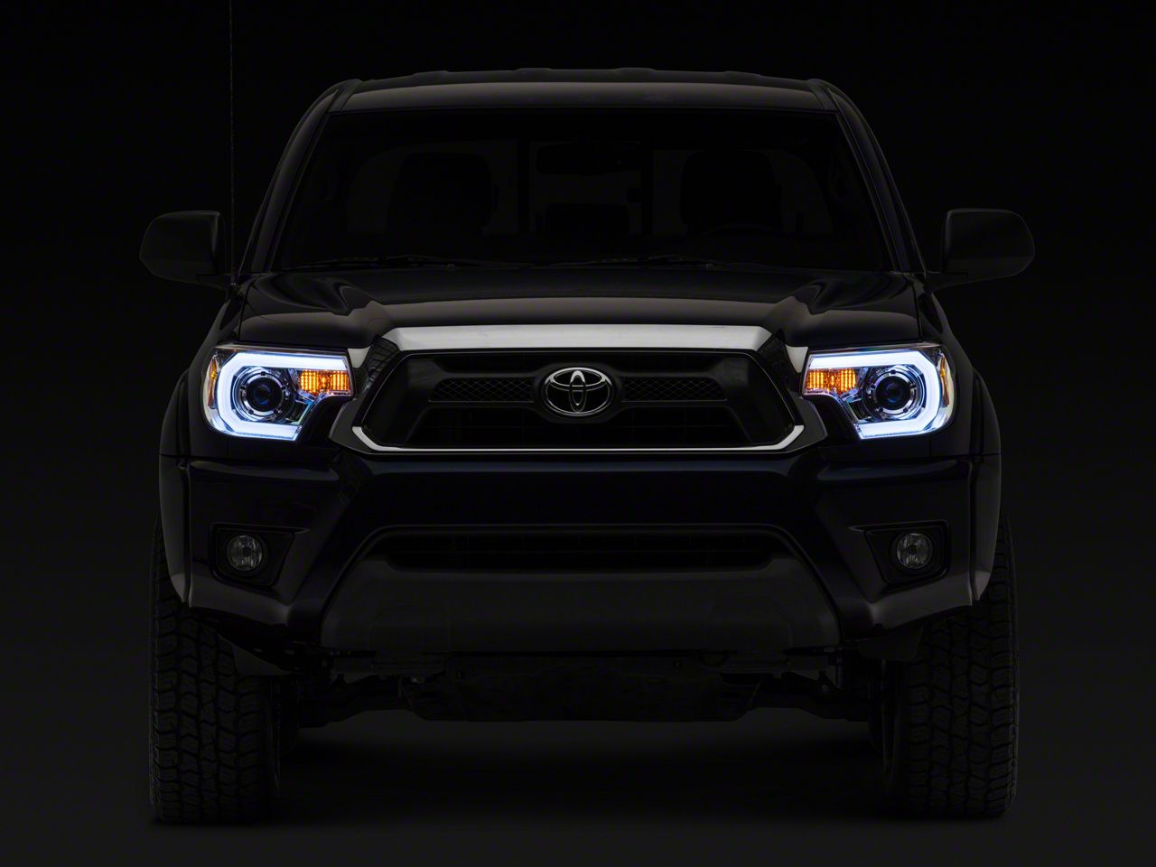 Waltyotur Right+Left Headlights For 2012 2013 2014 2015 Toyota Tacoma Halogen W Led Drl