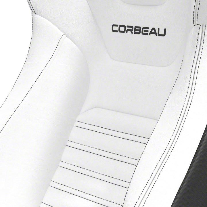 Corbeau Tacoma Sportline RRS Reclining Seats; White Vinyl/Black