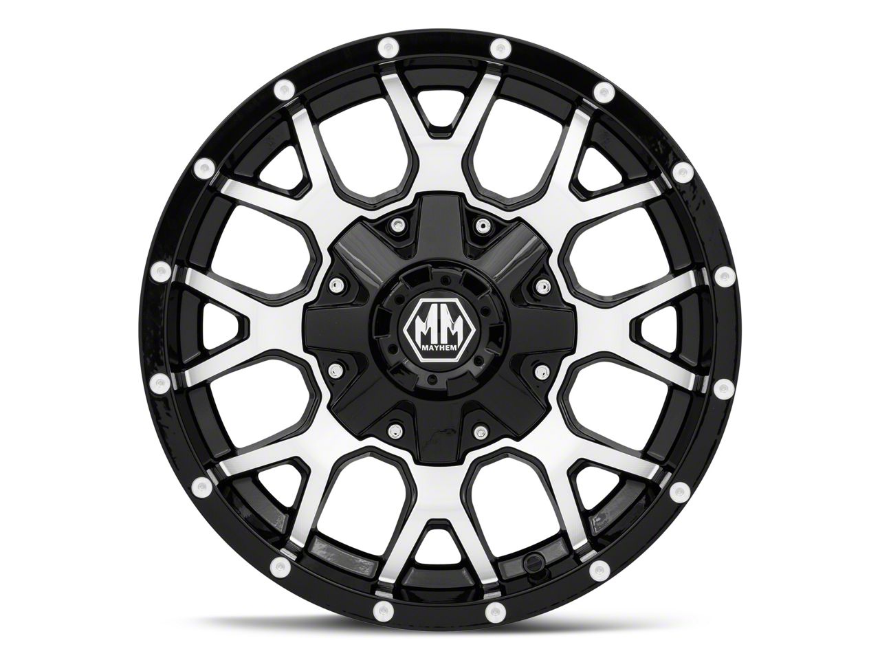 Mayhem Wheels Tacoma Warrior Black Machined 6-Lug Wheel; 20x9