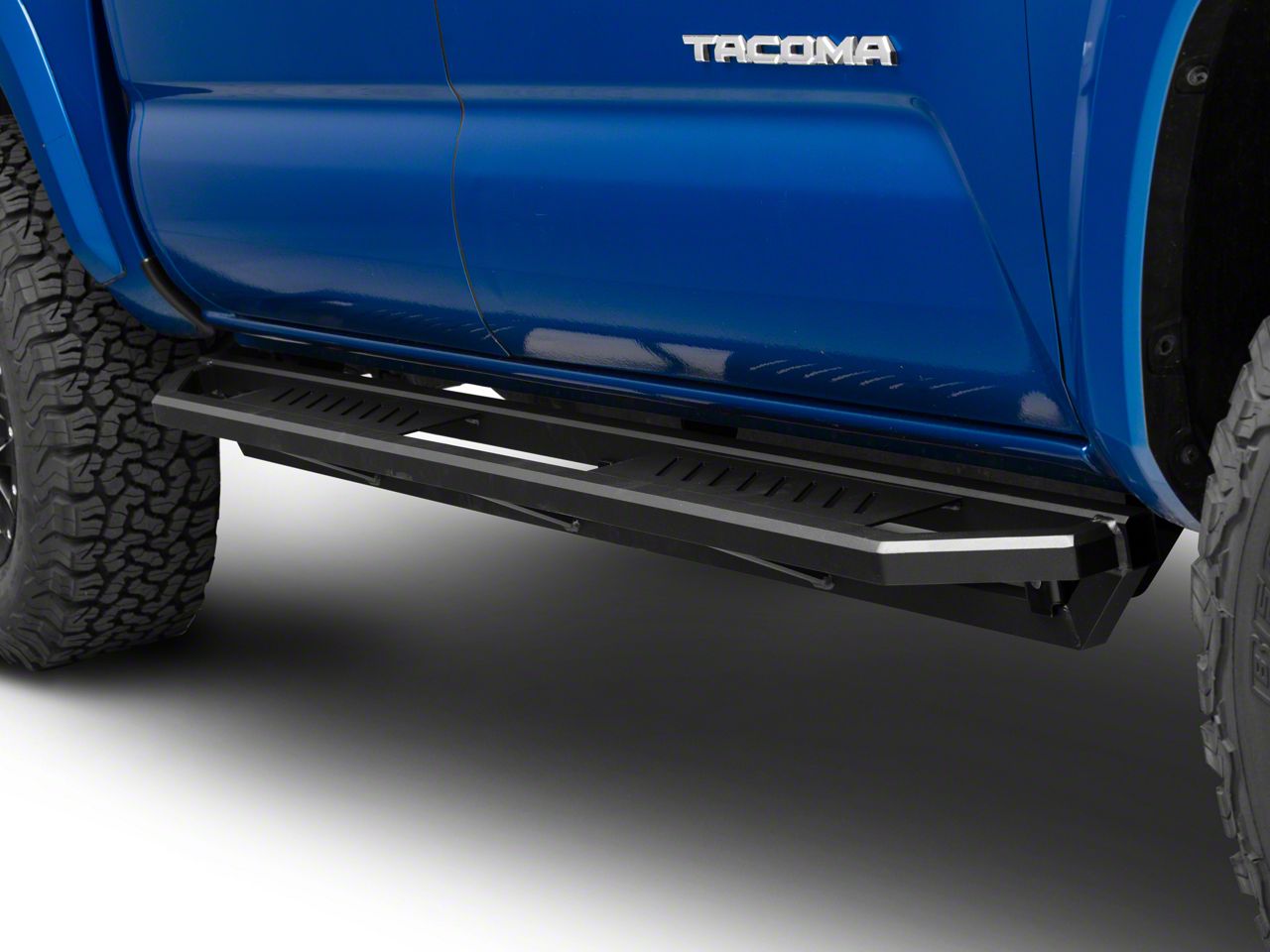 Tacoma Rocker Armor Side Step Bars; Matte Black (05-23