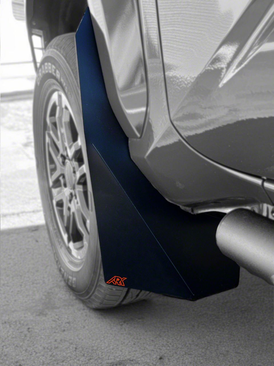 Ark Splash Guards Tacoma TriXpoly Mud Flaps; Front and Rear; Black