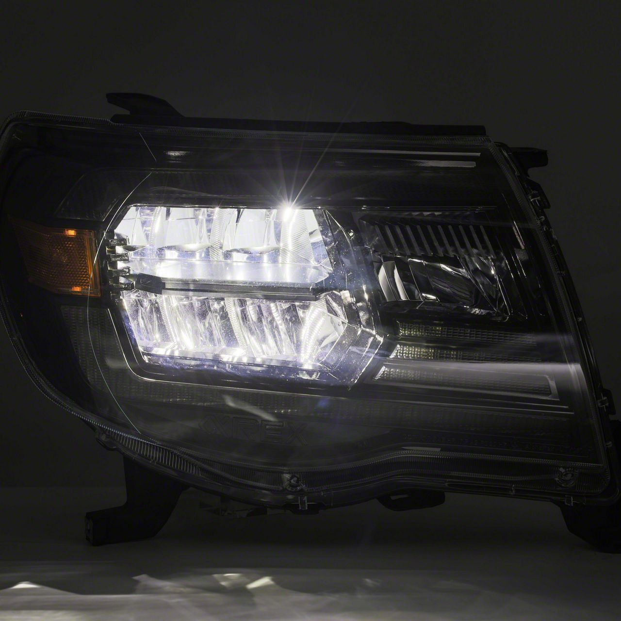 COH☆ AlphaRex Tacoma LUXX-Series LED Crystal Headlights; Black Housing