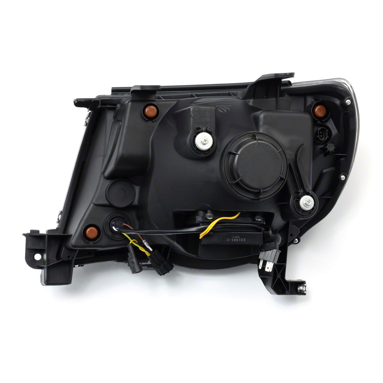 AlphaRex Tacoma LUXX-Series LED Crystal Headlights; Black Housing