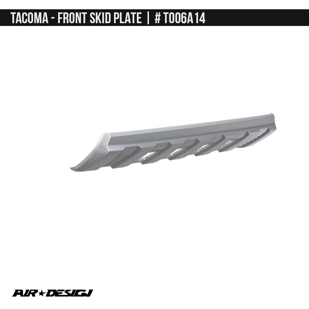 Air Design Tacoma Front Skid Plate; Satin Silver TO06A14 (24-26