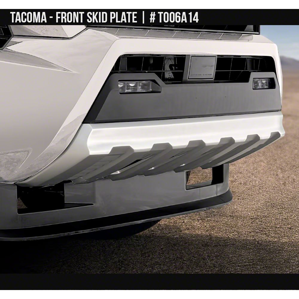Air Design Tacoma Front Skid Plate; Satin Silver TO06A14 (24-26