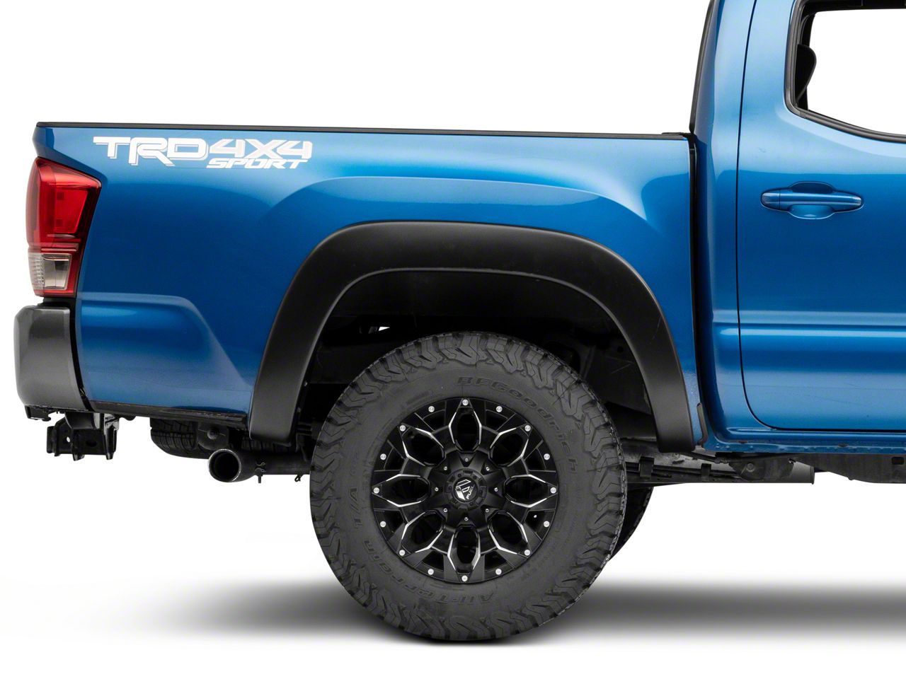 XTREME TRUX Paintable Black Fender Flares For 2016-2023 Toyota Tacoma – Full Set Of 4 – Extension Style