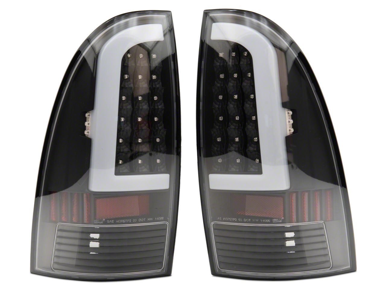 thumbnail image 2 of PM Performotor 3D LED Tube Bar Tail Lights For 2005-2015 Toyota Tacoma - Black Housing, Clear Lens - Rear Stop/Brake/Reverse 2 of 5