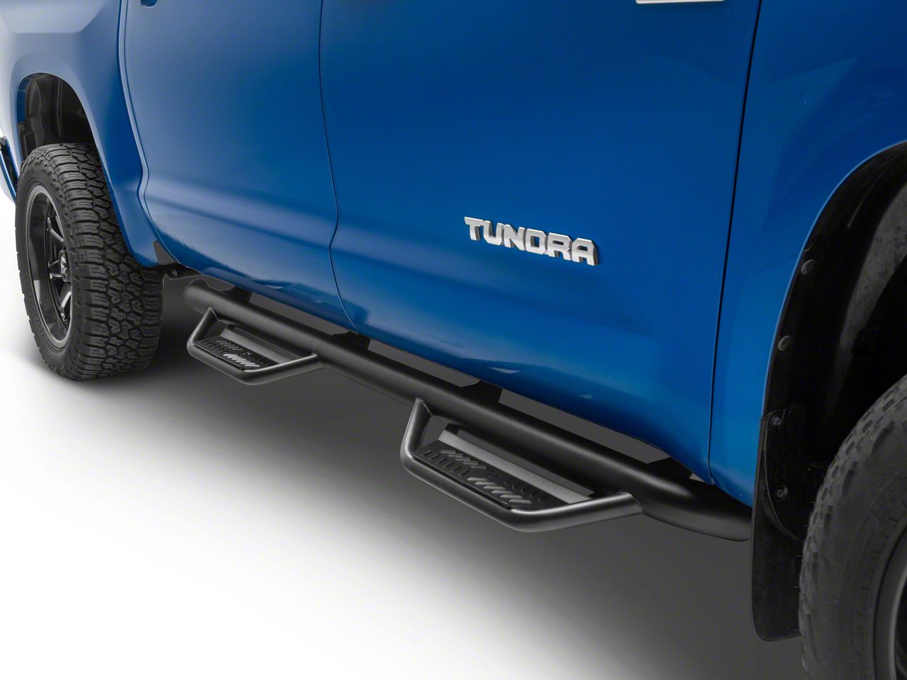 N-Fab Tundra Cab Length Podium Nerf Side Step Bars; Textured Black