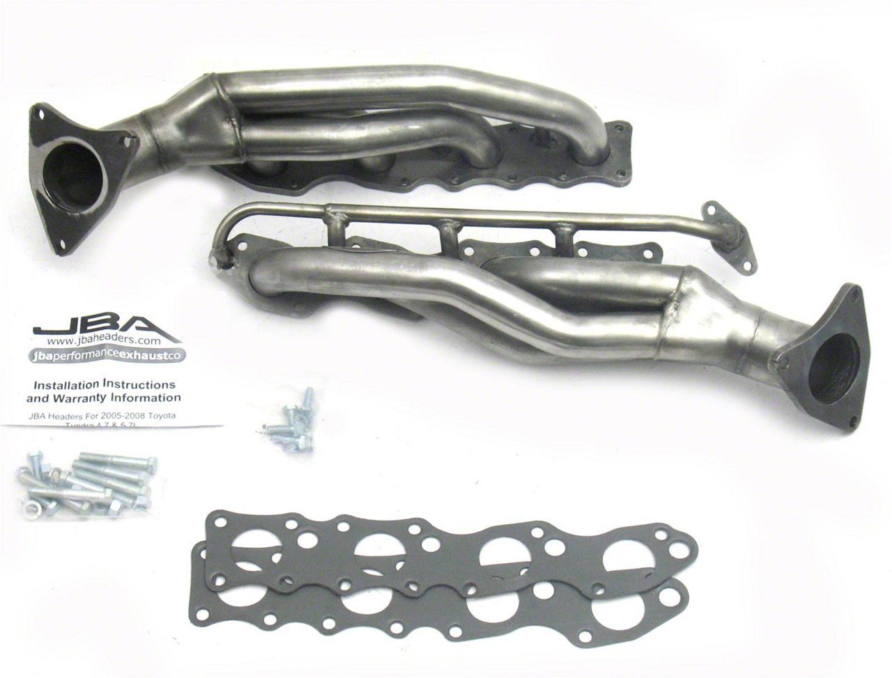 JBA Tundra 1-5/8-Inch Shorty Headers; Natural 2012S (07-21