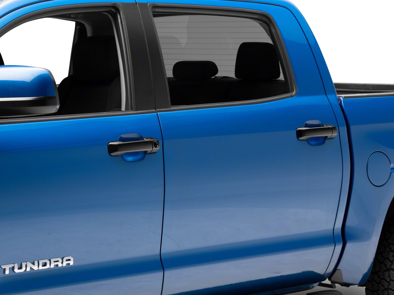 Tundra Chrome Delete Door Handle Snap-On Covers; Gloss Black (07