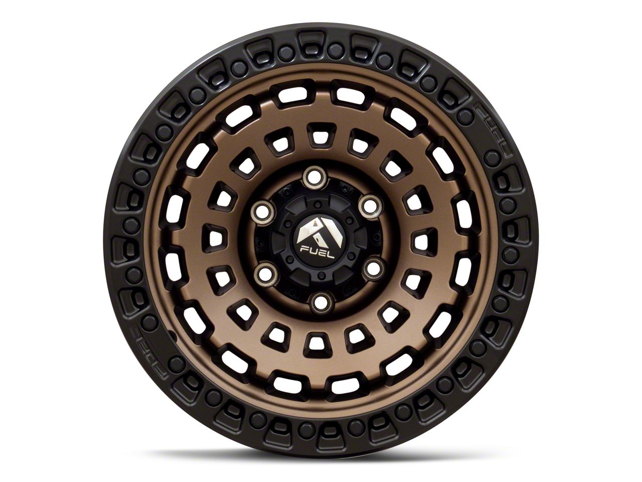 Y♢599 BONUS Fuel Wheels Tundra Zephyr Matte Bronze with Black Bead Ring