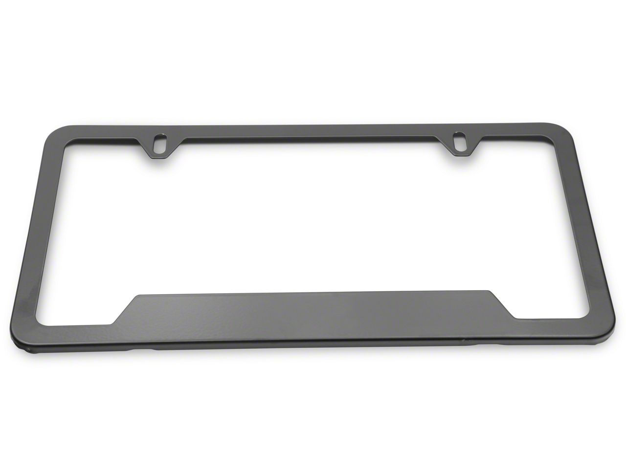 SpeedForm Tundra 2-Hole Cutout License Plate Frame; Black Powder
