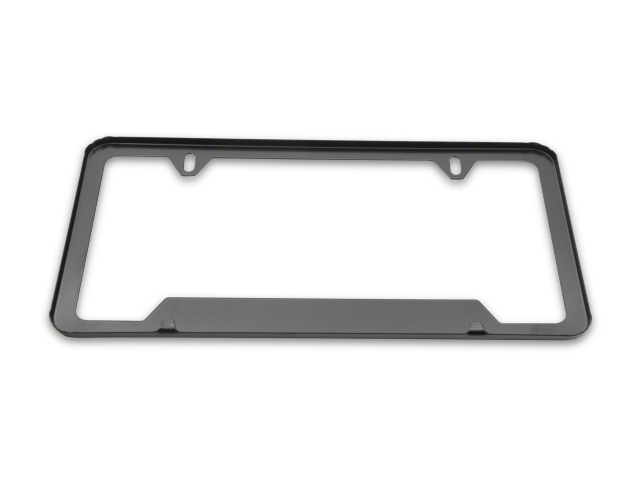 SpeedForm Tundra 2-Hole Cutout License Plate Frame; Black Powder