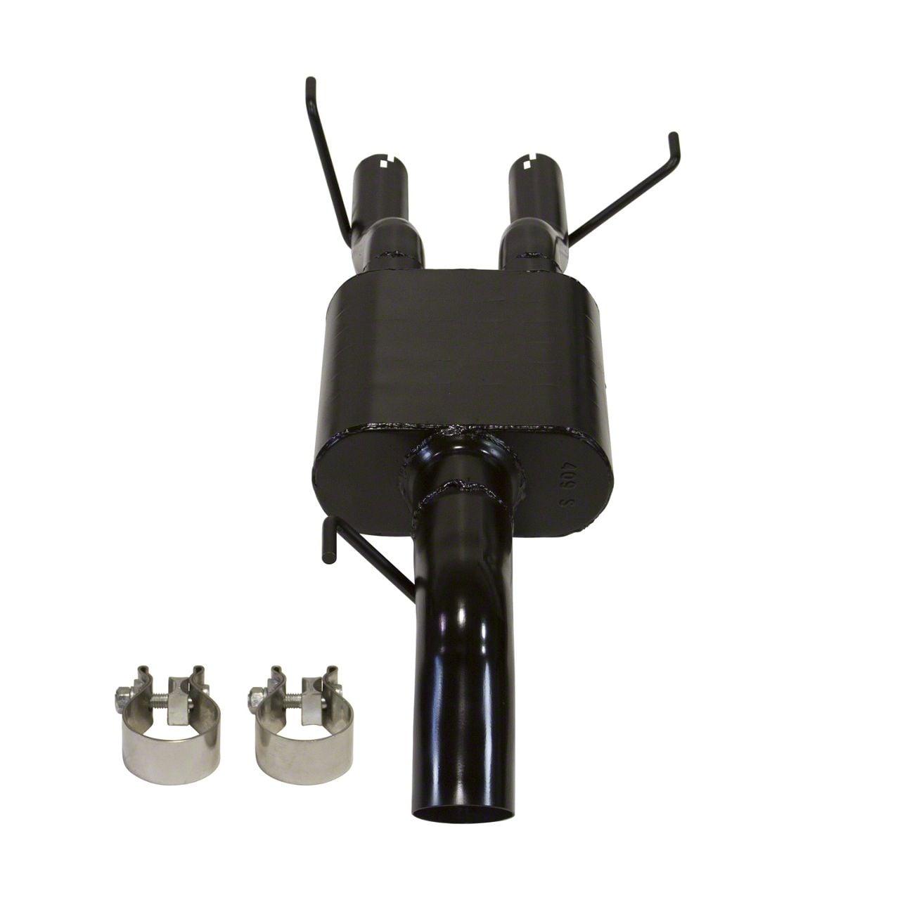 Flowmaster Tundra Outlaw Dual Exhaust System with Black Tip; Turn