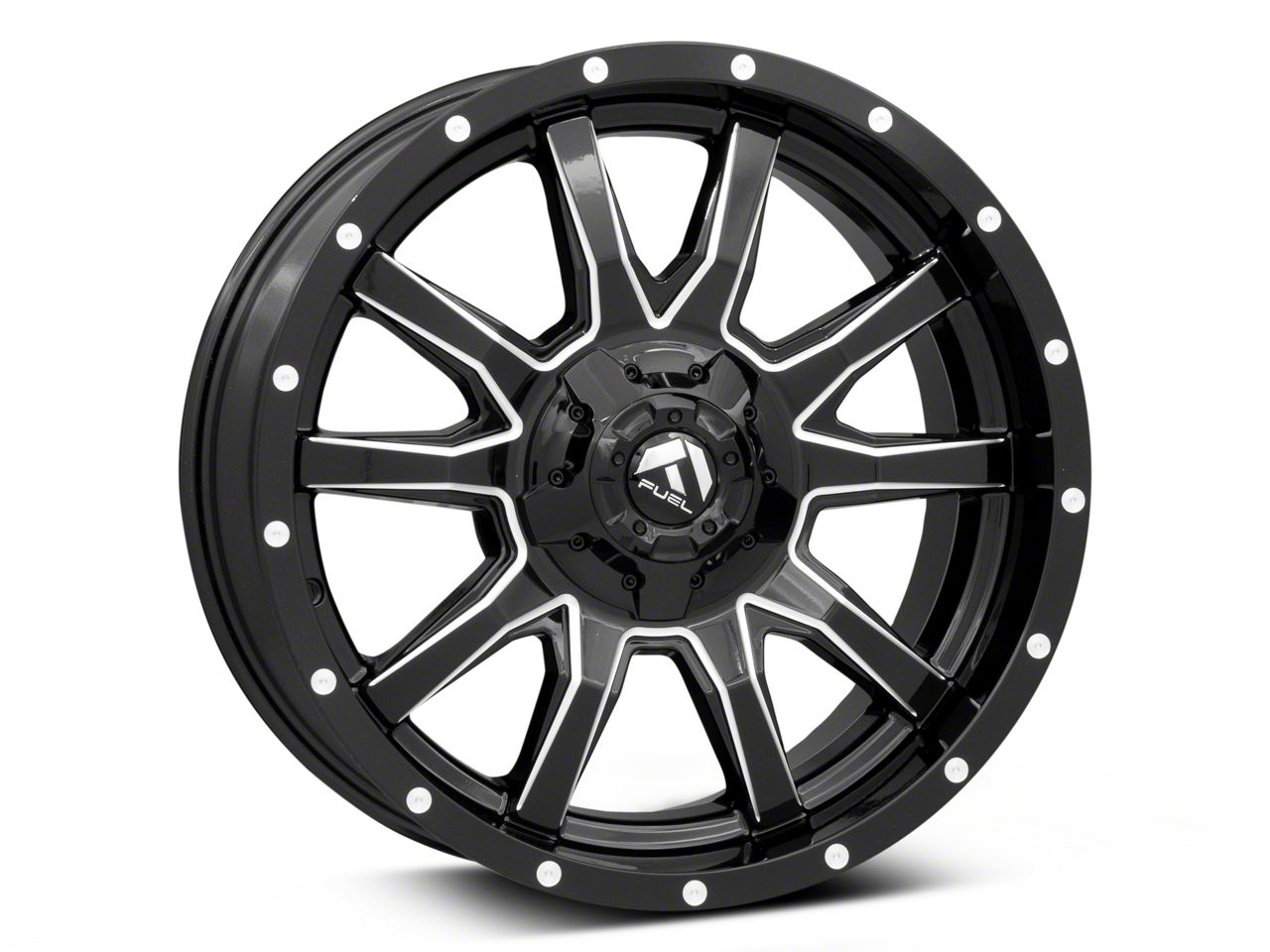 Fuel Wheels Tundra Vandal Gloss Black Milled 5-Lug Wheel; 20x9