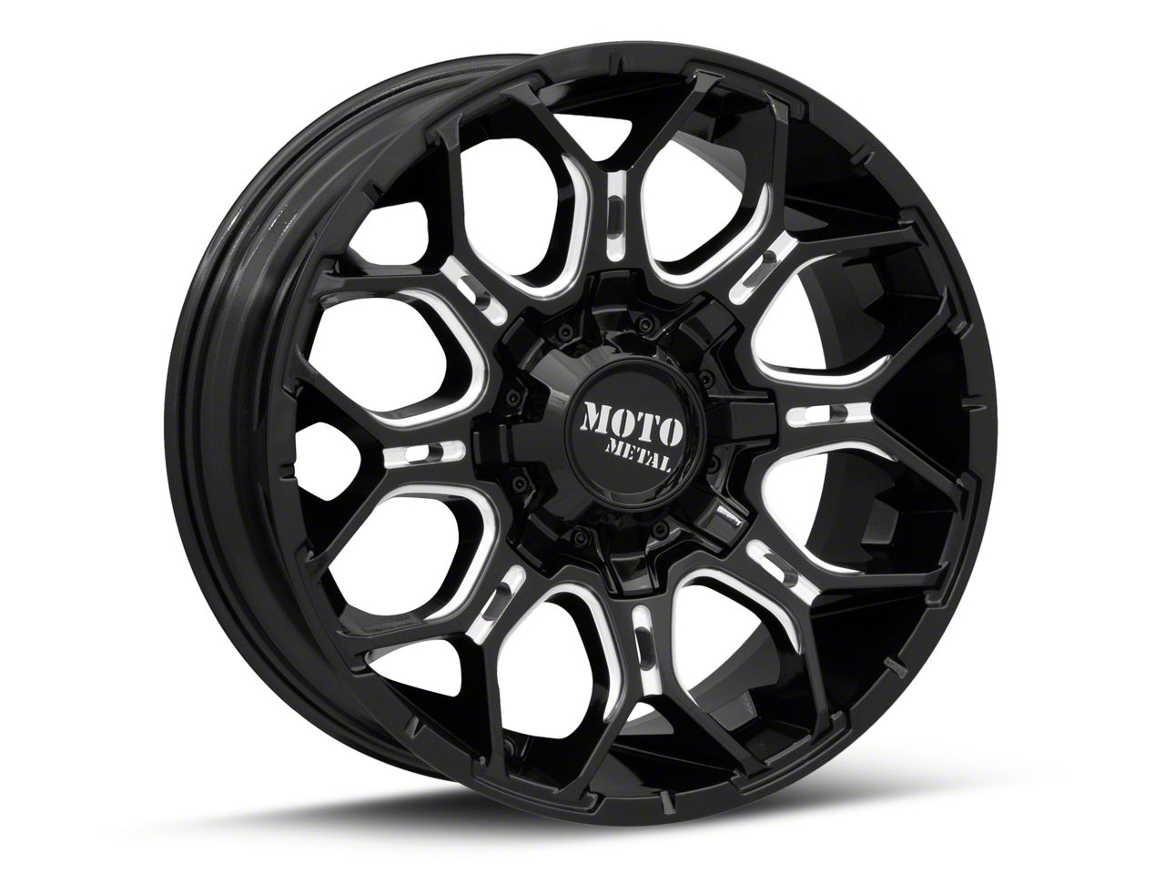 Moto Metal Tundra MO808 Sniper Gloss Black Milled 6-Lug Wheel