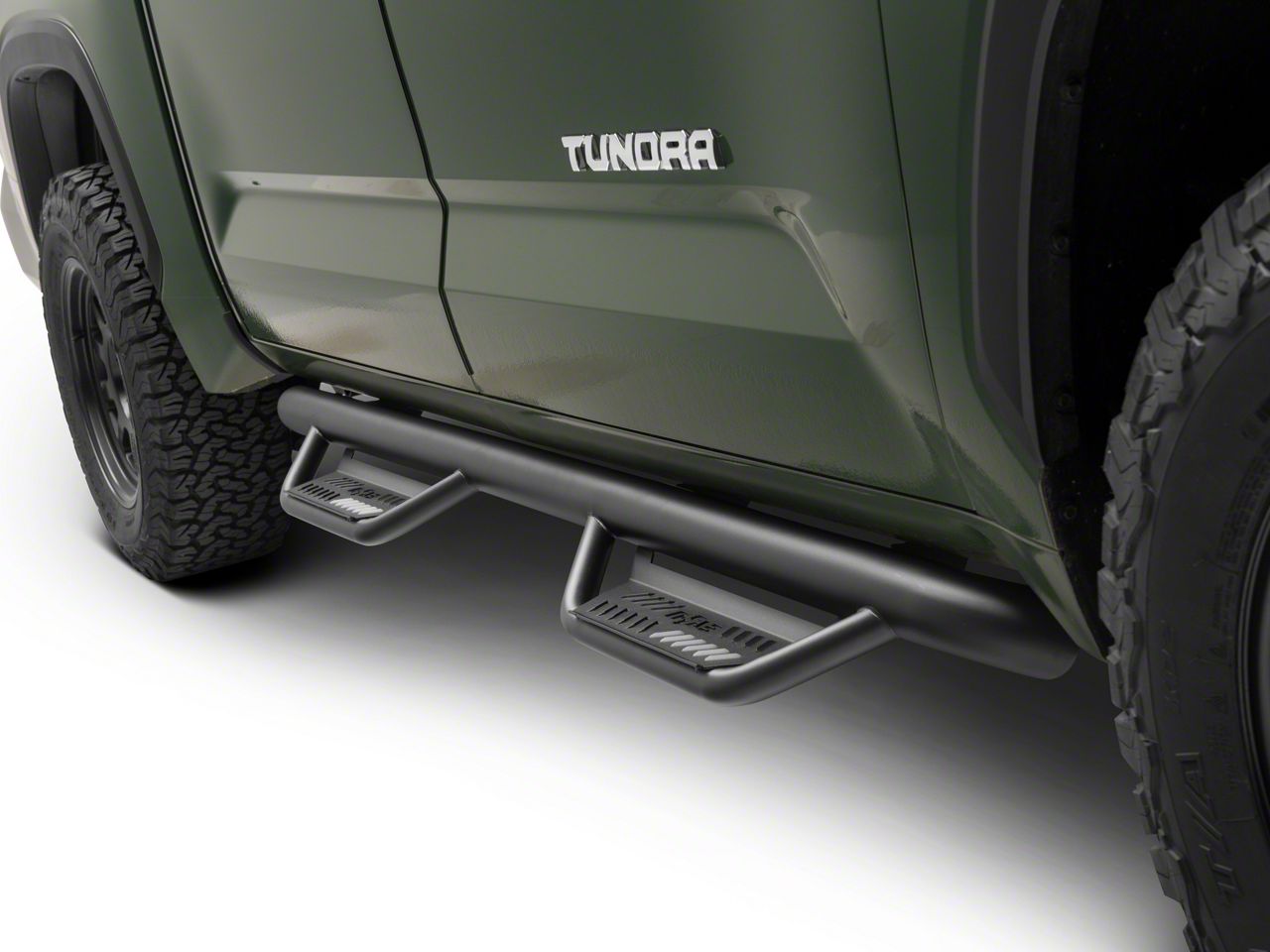 N-Fab Tundra Cab Length Podium Nerf Side Step Bars; Textured Black