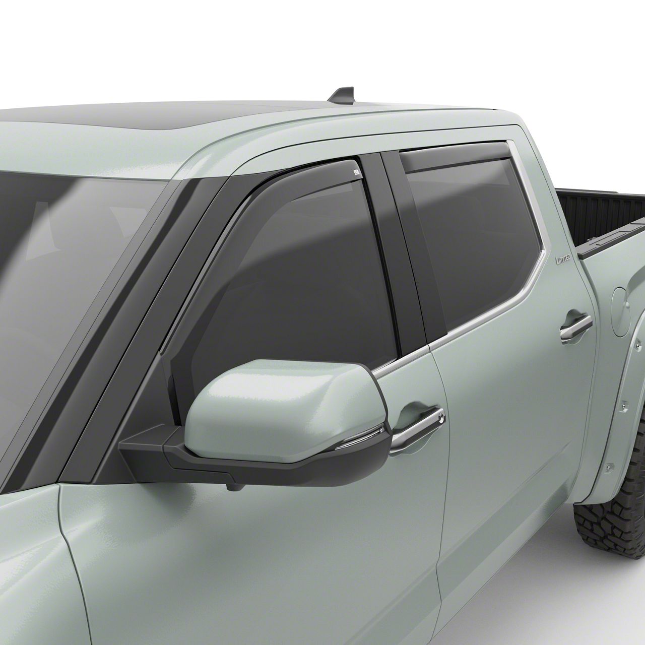 EGR Tundra In-Channel Window Visors; Front and Rear; Dark Smoke