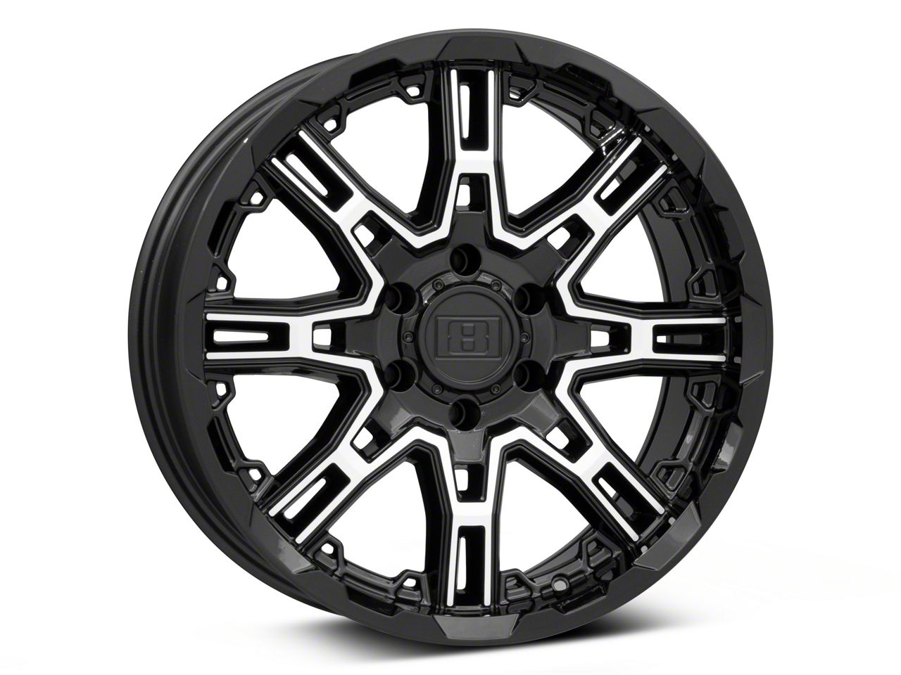 Level 8 Wheels Tundra Slingshot Gloss Black Machined 6-Lug Wheel
