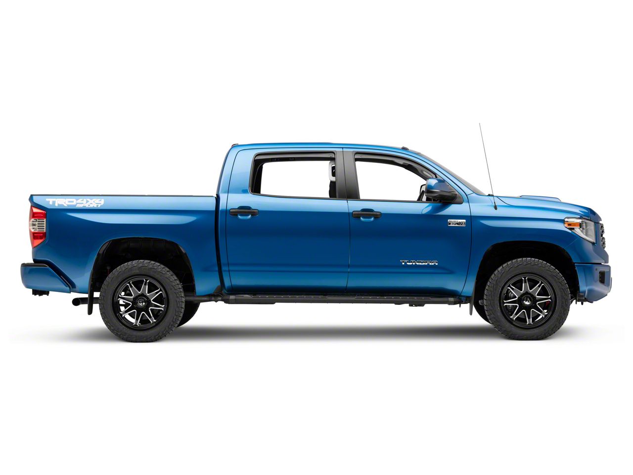 Weathertech Tundra Window Deflectors; Front and Rear; Dark