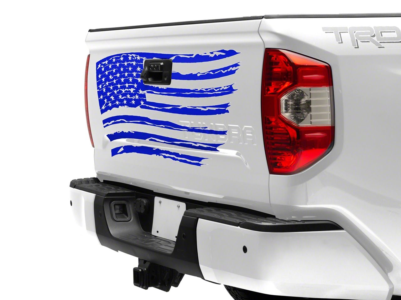 SEC10 Tundra Tailgate Flag Distressed Wave Decal; Blue T578096