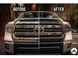 Grille Surround and Hood Bulge Overlay; Matte Black (14-21 Tundra)