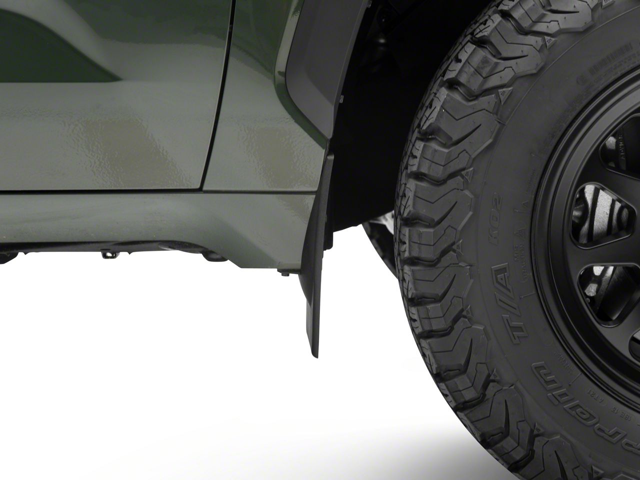 Weathertech Tundra No-Drill Mud Flaps; Front and Rear; Black