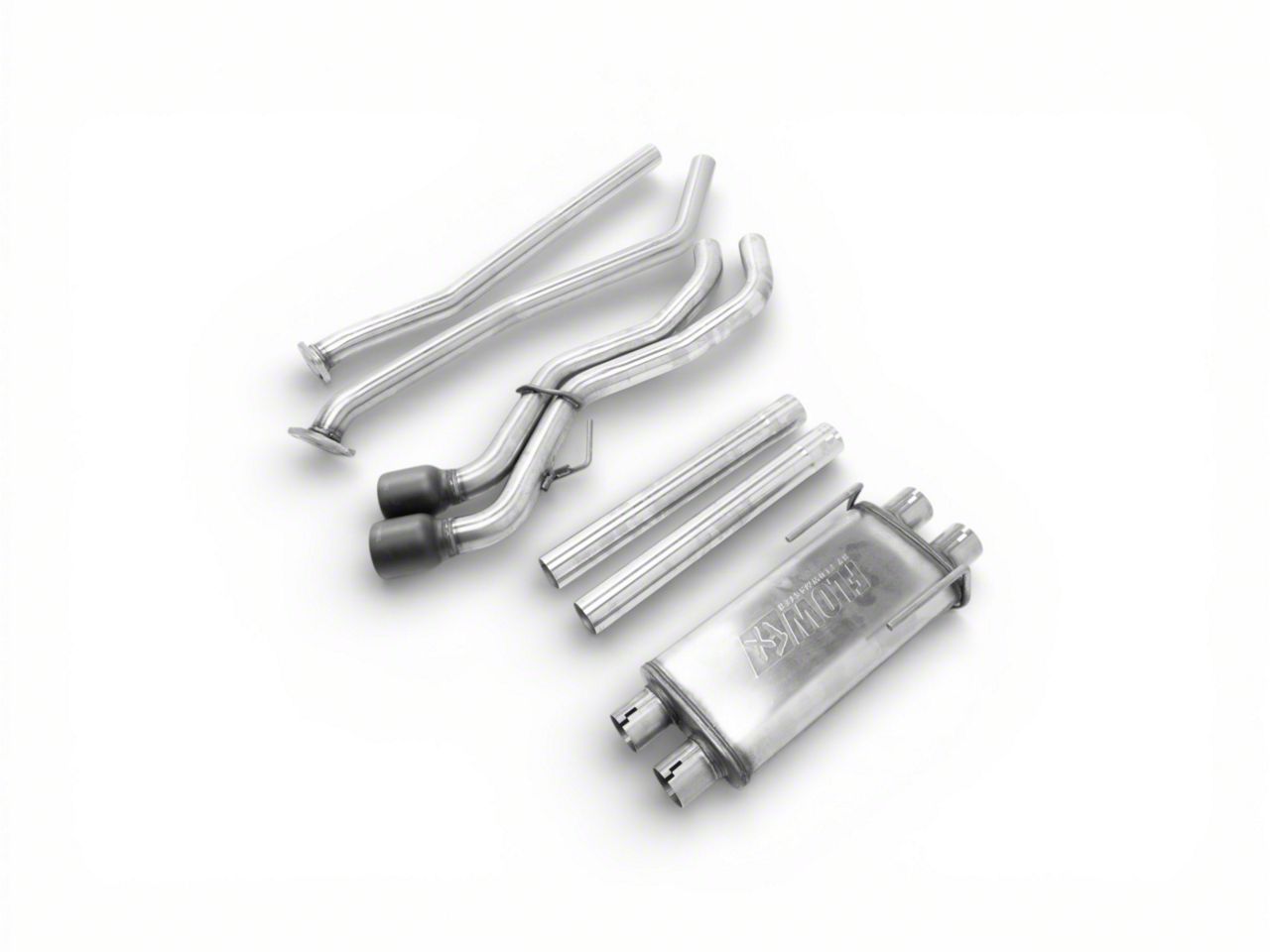 Flowmaster Tundra FlowFX Dual Exhaust System with Black Tips; Same