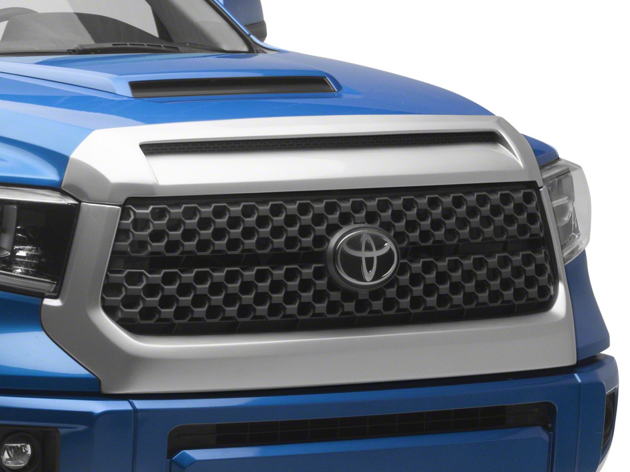 Tundra Grille Surround and Hood Bulge Overlay; Silver Sky Metallic