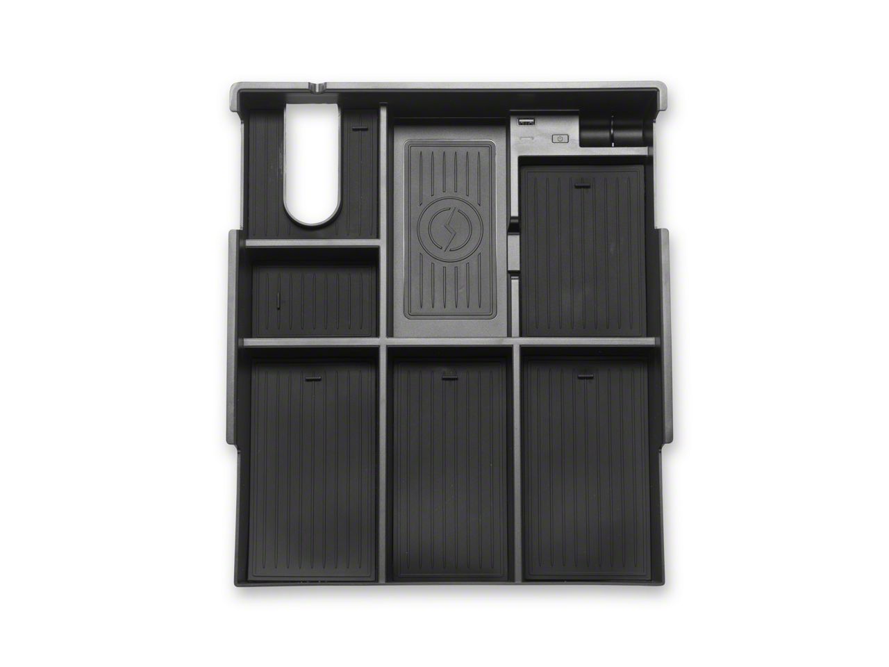 thumbnail image 2 of Wireless Charging Tray For Toyota Tundra Center Console (2014-2021) – Black, Direct Fit By Ds-auto-parts 2 of 3