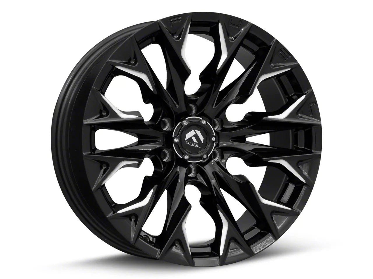 Fuel Wheels Tundra Flame Gloss Black Milled 6-Lug Wheel; 20x10