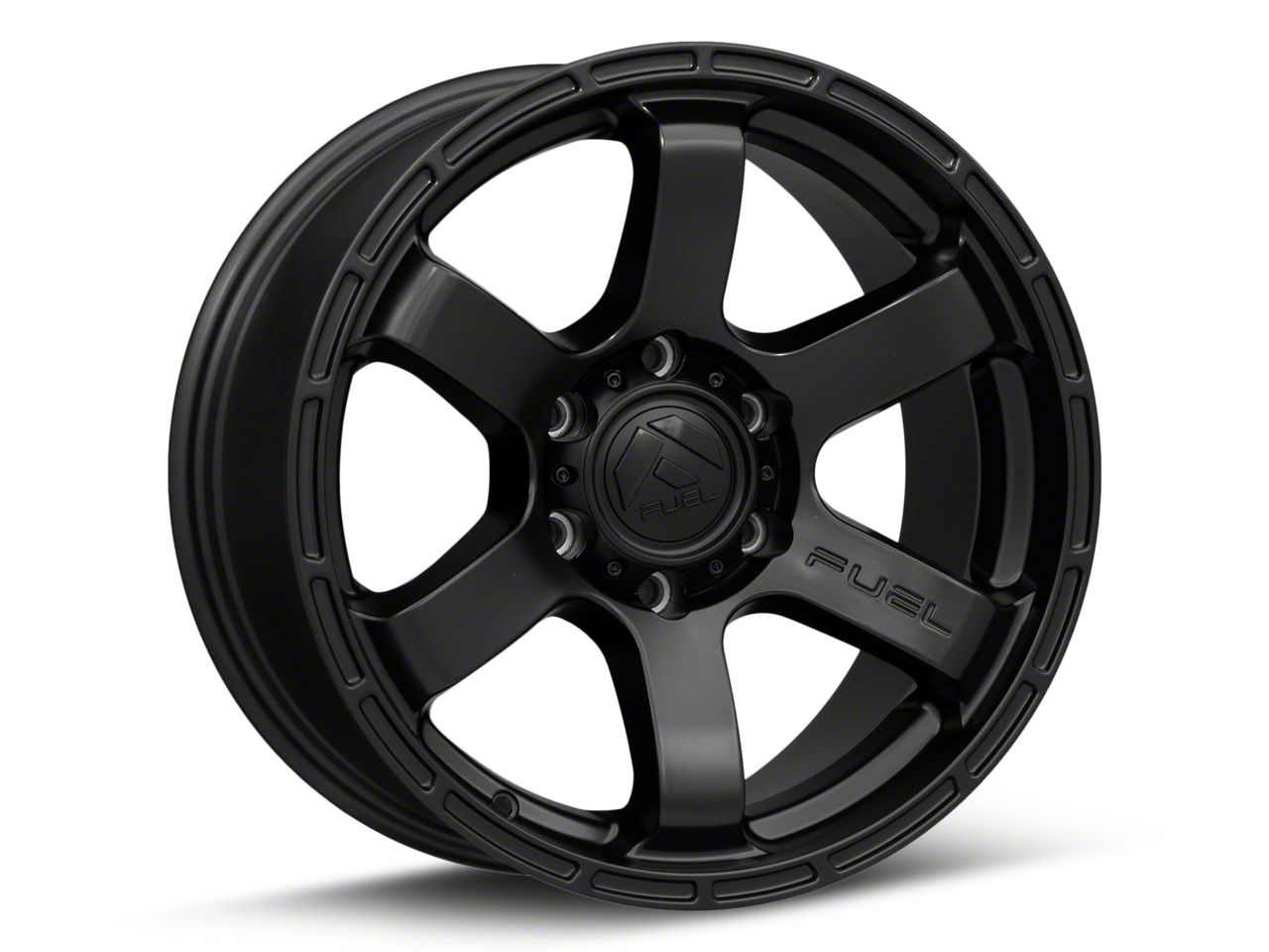 251012-02 ②BRIDGESTONE V600ラジアルタイヤ２本 Fuel Wheels Tundra Rush Satin Black 6-Lug Wheel; 20x9; 1mm Offset