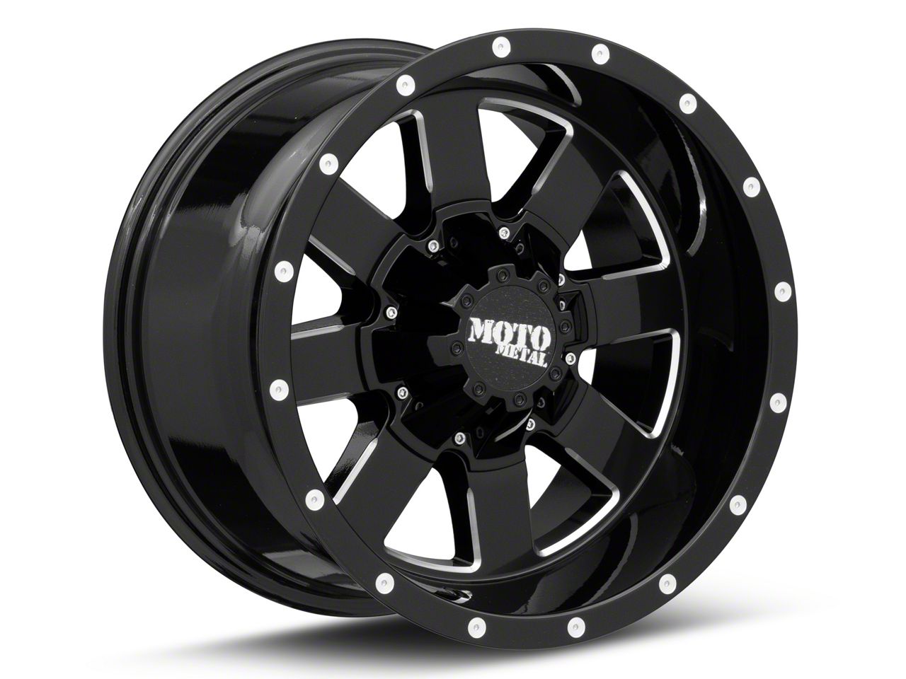 Moto Metal Tundra MO962 Gloss Black Milled 5-Lug Wheel; 20x12