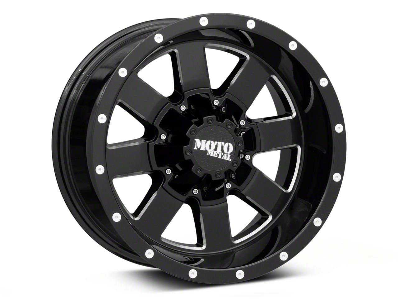 Moto Metal Tundra MO962 Gloss Black Milled 5-Lug Wheel; 20x12