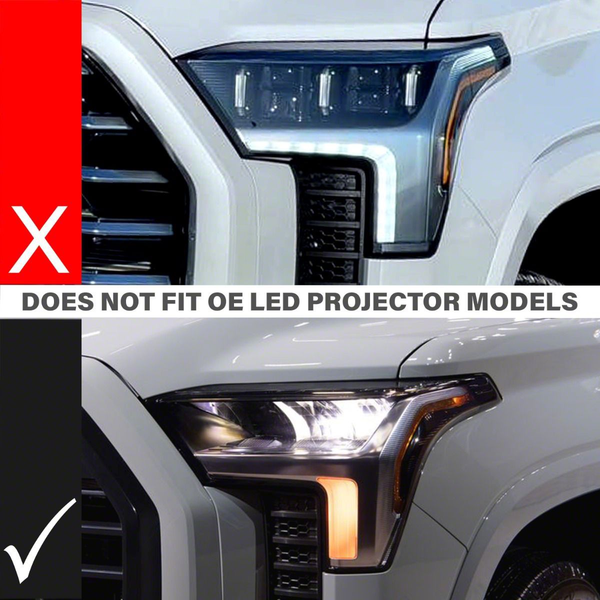 Tundra Z-Series Full LED Projector Headlights with DRL Switch and